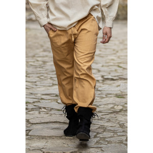 Medieval trousers with elastic band "Veit" Honey brown