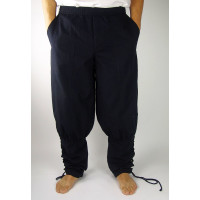 Trousers "Tiago" with leg lacing black