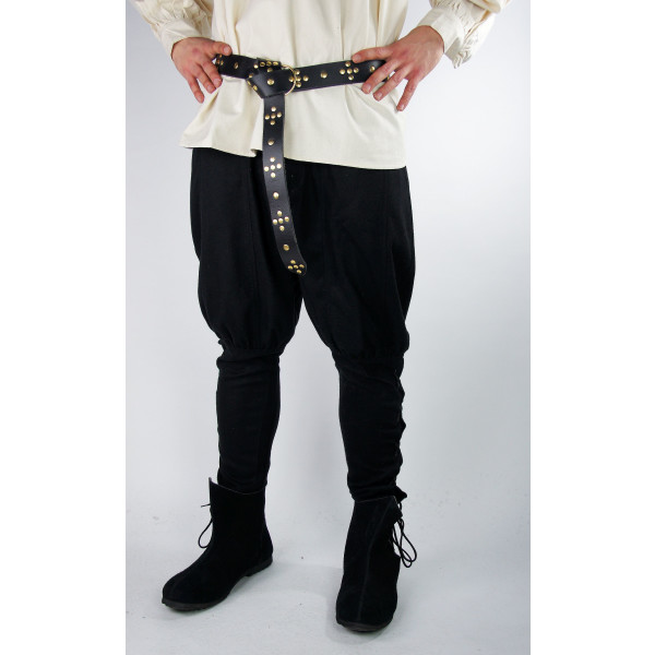 Pantalones de lana vikinga "Jörgen" Negro