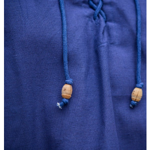 Camisa de cuello alto sin mangas con cordones "Louis" Azul
