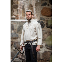 Pirate shirt "Claude" with laced cuffs Natural