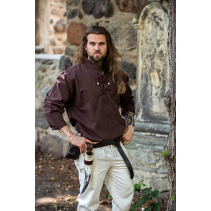 Medieval shirt "Ansbert" Dark brown