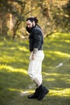 Pantaloni al ginocchio medievali "Veli" Colori canapa S