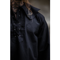 Round collar shirt "Athos" Black