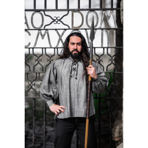 Medieval shirt in coarse cotton "Leopold" Grey