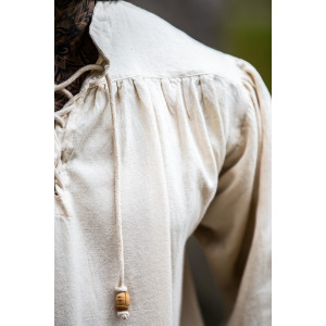 Camisa medieval en algodón grueso "Leopold" Natural