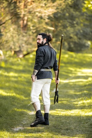 Pantaloni al ginocchio medievali "Veli" Colori canapa L