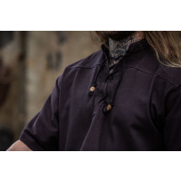 Camicia medievale manica corta "Eric" Marrone