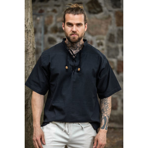 Medieval short sleeve shirt "Eric" Black