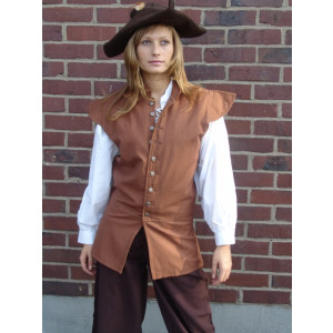 Classic doublet "Charles" tobacco brown