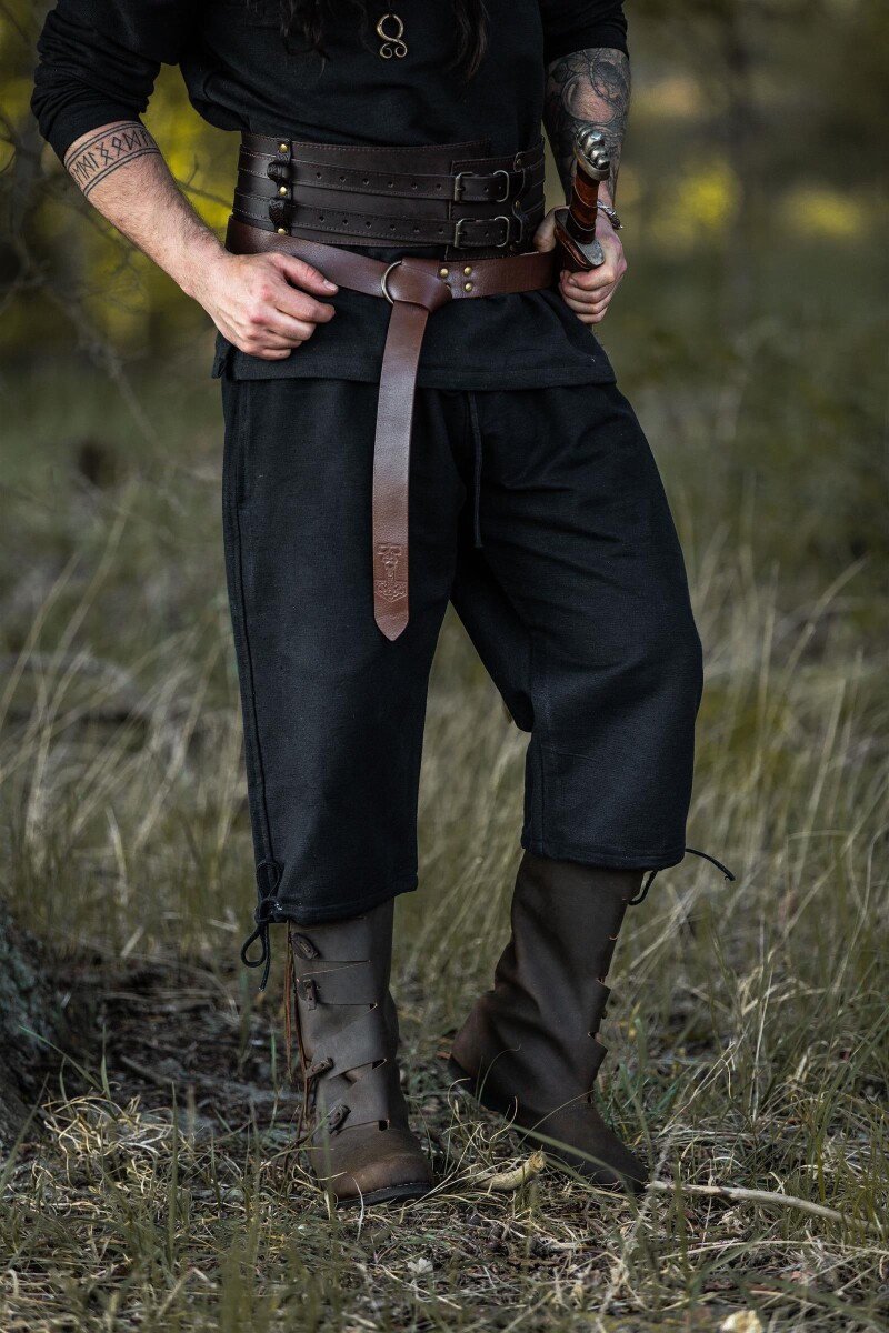 Mittelalter-Kniebundhose "Veli" Schwarz S