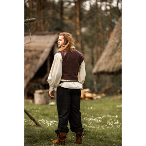 Hand-woven cotton vest "Irvin" Brown