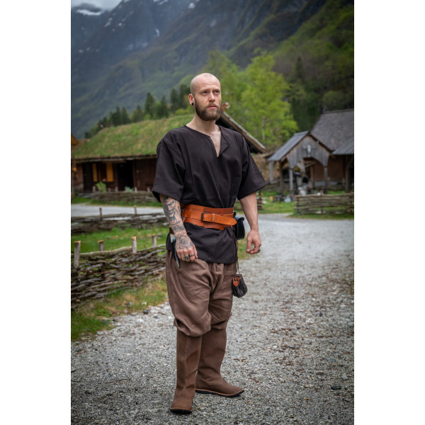 Viking short sleeve tunic "Olaf" Black