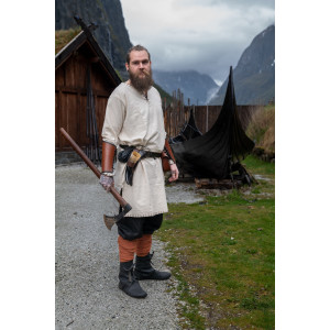 Viking tunic with embroidery "Erwin" Natural
