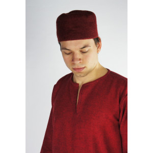 Cappellino in feltro di lana "Hans" Rosso