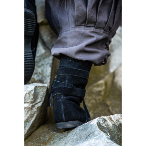 Haithabu Suede "Magne" Boots Black
