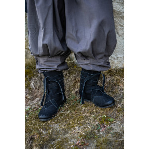 Haithabu-Stiefel aus Wildleder "Magne" Schwarz