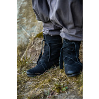 Haithabu-Stiefel aus Wildleder "Magne" Schwarz