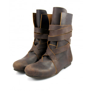 Haithabu Nubuck leather boots "Floki" Brown