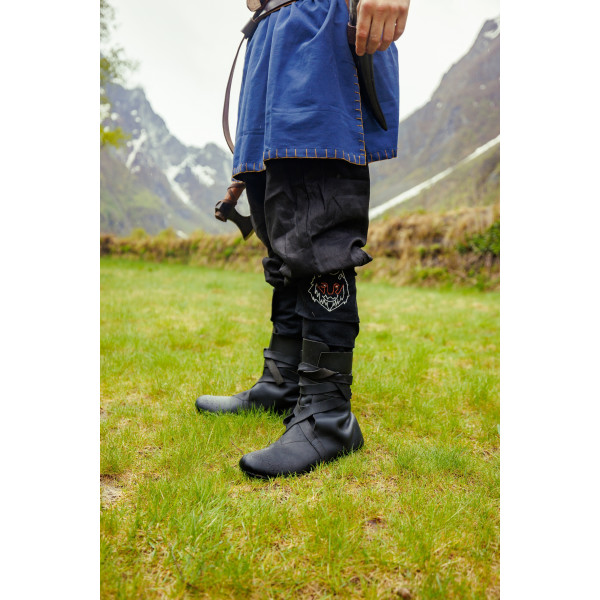 Haithabu Boots Nubuck Leather "Floki" Black