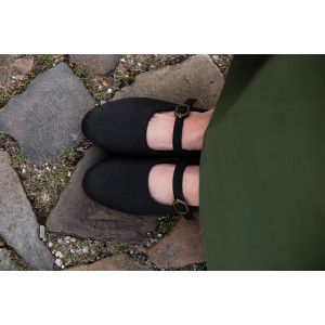 Zapatos medievales para damas "Rieke" Negro