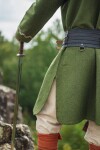Tunique viking "Freki" avec broderie à la main Vert olive S