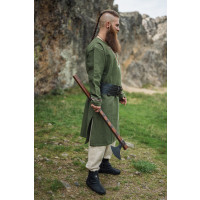 Tunique viking "Freki" avec broderie à la main Vert olive XXXL