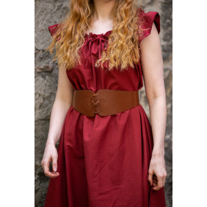 Corset belt "Alana" with celtic embossing brown