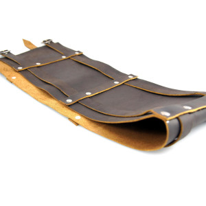Wide viking belt "Joon" made of leather brown