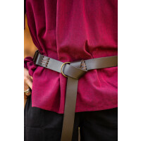 Ring belt "Conrad" with leather straps brown