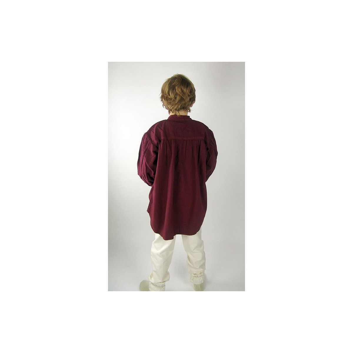 Kinder Stehkragen-Schnürhemd Finn Rot