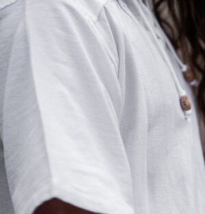 Medieval short sleeve shirt "Eric" White L