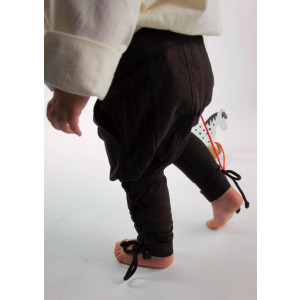 Boys trousers with leg lacing "Jecklein" Brown