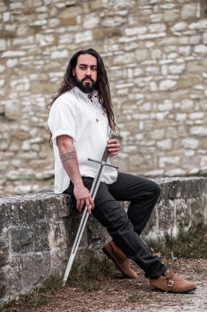Medieval short sleeve shirt "Eric" White XXL