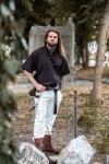 Medieval short sleeve shirt "Eric" Brown S