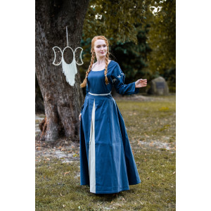 Medieval dress "Larina" dove blue/Natural