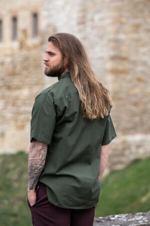 Medieval short sleeve shirt "Eric" Green S