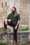 Chemise médiévale à manches courtes "Eric" Vert M