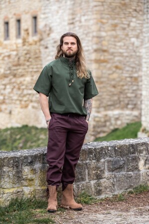 Camicia medievale manica corta "Eric" Verde L