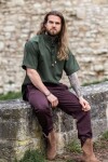 Camisa medieval de manga corta "Eric" Verde XXL