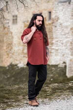 Medieval short sleeve shirt "Eric" Red M
