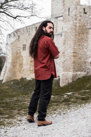 Medieval short sleeve shirt "Eric" Red M