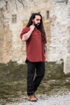 Camicia medievale manica corta "Eric" Rosso L