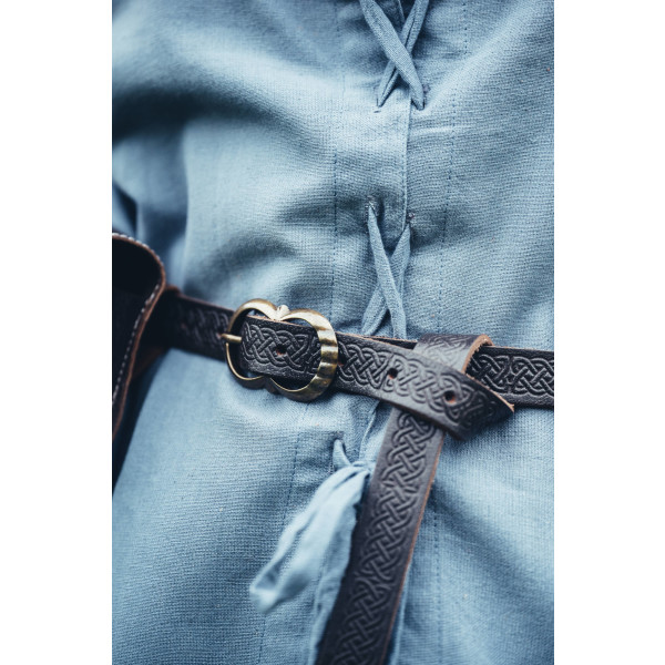 Celtic leather belt "Merle" Dark Brown