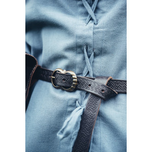 Celtic leather belt "Merle" Dark Brown 150 cm