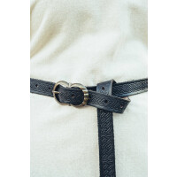 Cinturón céltico de cuero "Merle" Negro 150 cm