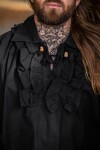 Frilled pirate shirt "Dracula" Black L