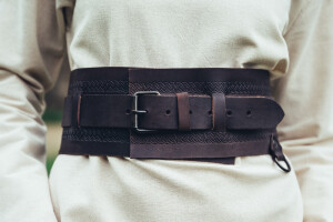 Robust Viking belt "Ingrid" Dark brown 90 cm