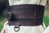 Robust Viking belt "Ingrid" Dark brown 100 cm