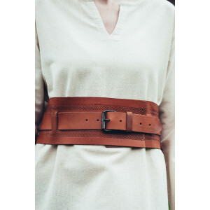 Robust Viking belt "Ingrid" Cognac Brown 120 cm